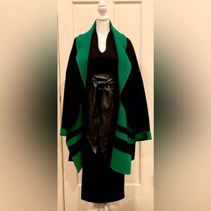 Ralph Lauren purple label black with green open coat